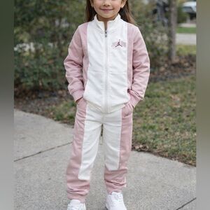 Jordan Kids Tracksuit in Pink and White